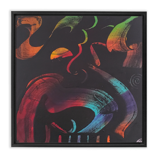A-Centric Embrace Framed Canvas Wraps