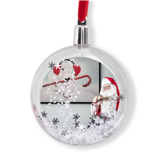 BearNSanta Snow Globe Ornaments