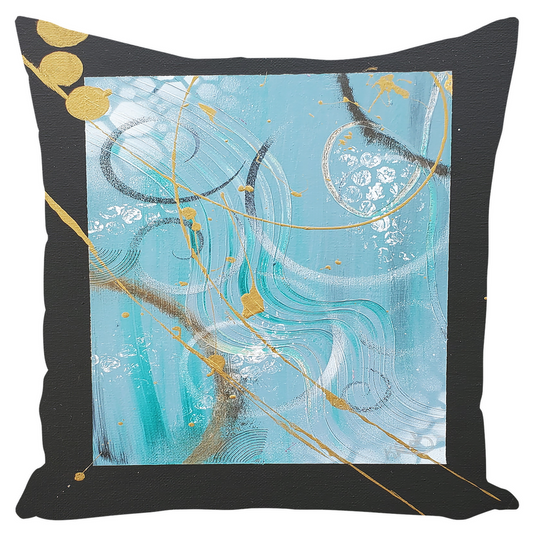Sapphire Ice Throw Pillows