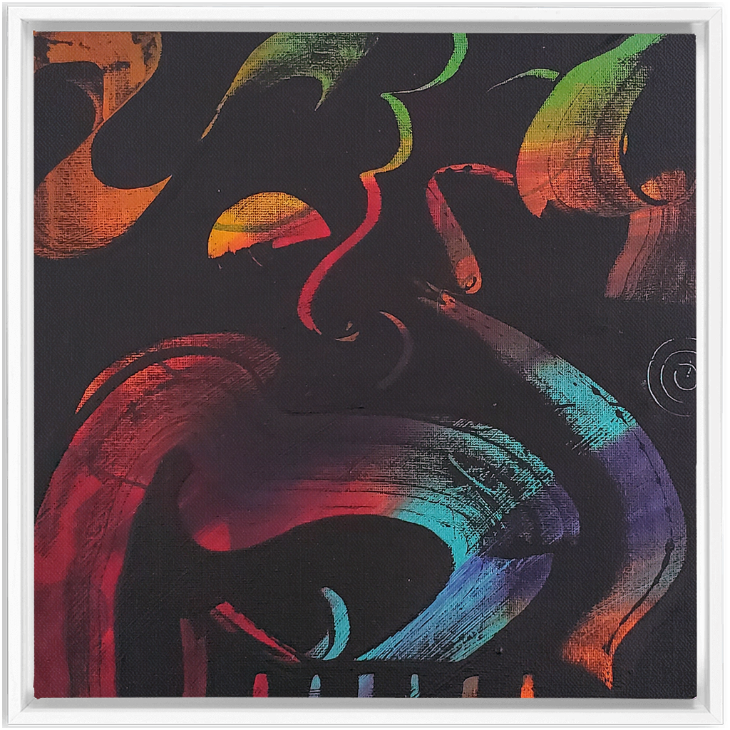 A-Centric Embrace Framed Canvas Wraps