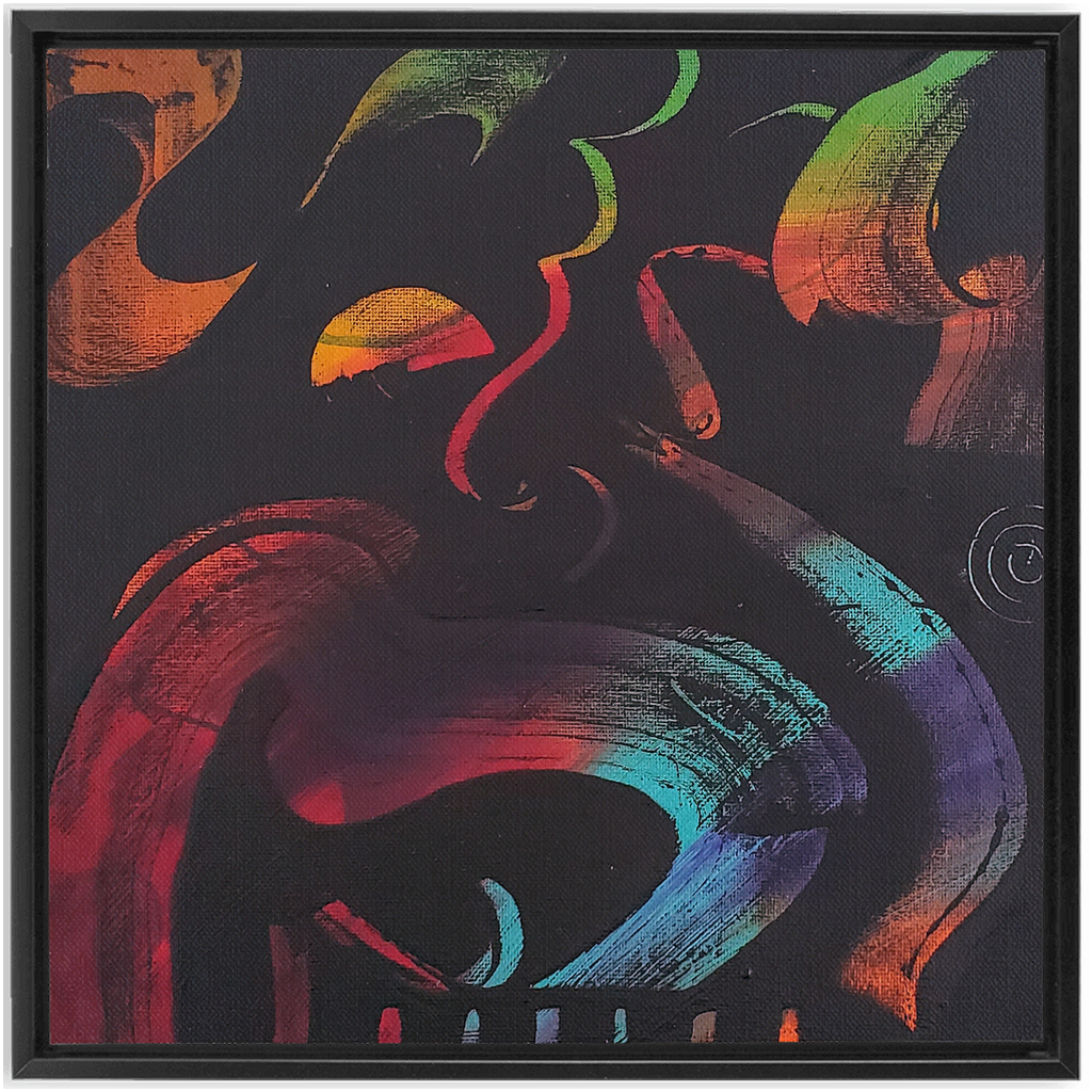 A-Centric Embrace Framed Canvas Wraps