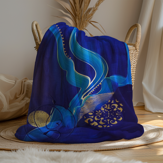 Azure Symphony Minky Blankets