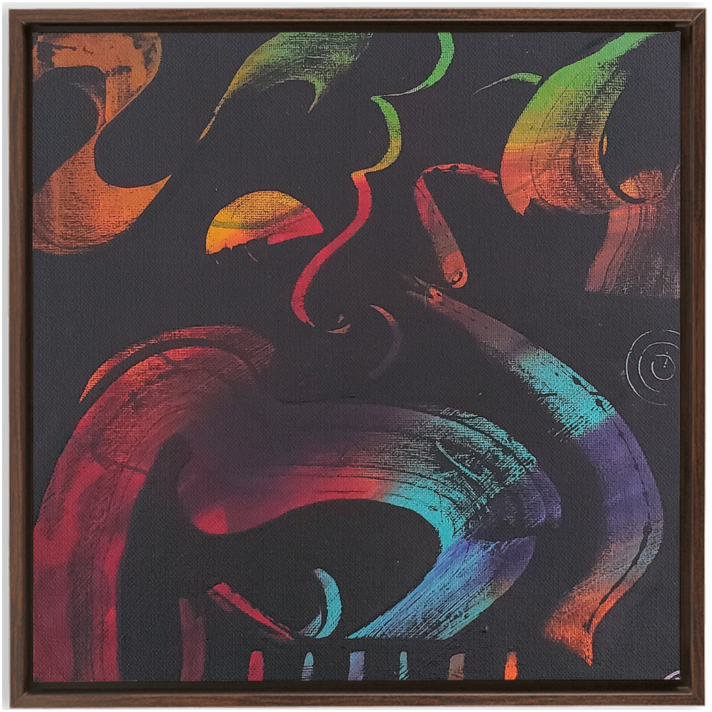 A-Centric Embrace Framed Canvas Wraps
