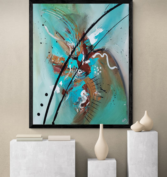 Teal Whispers Original Artwork
