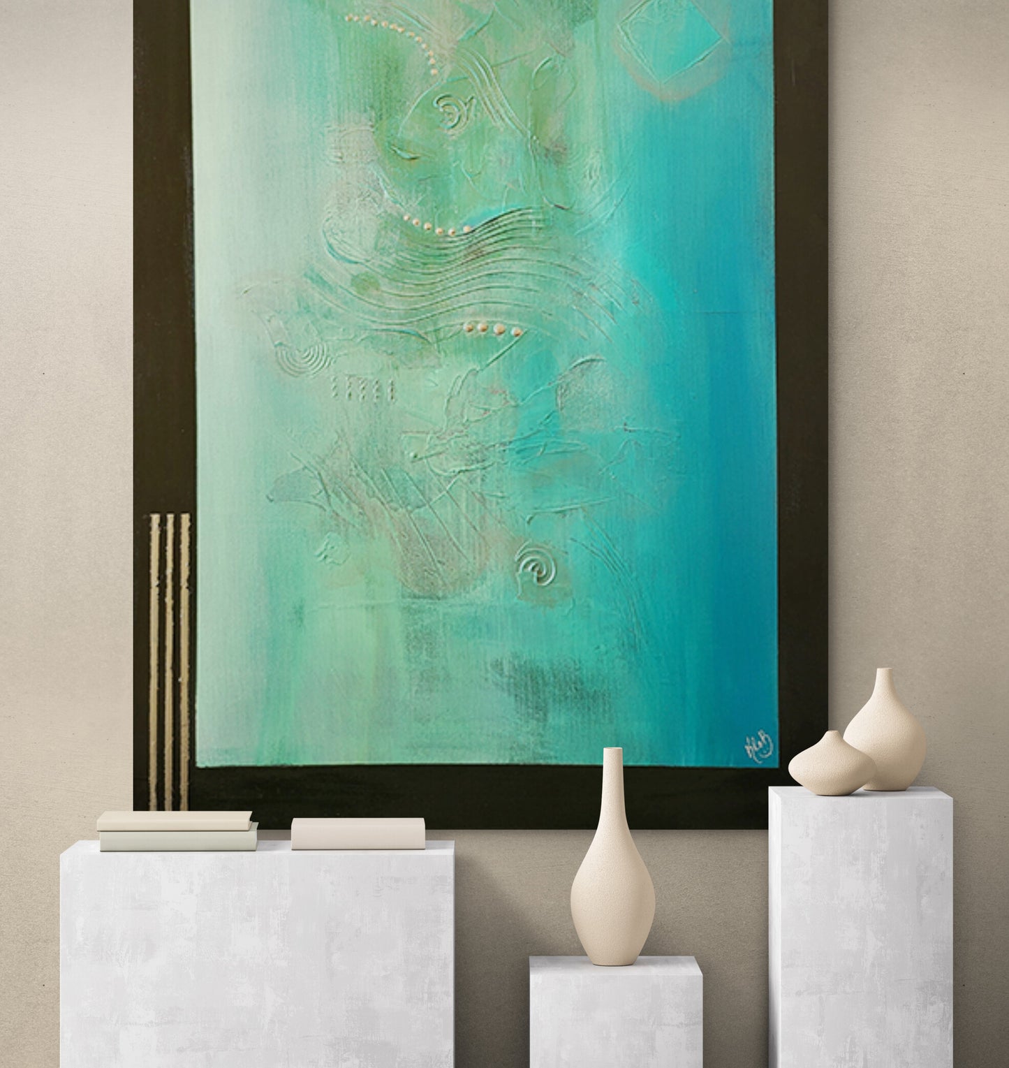 Emerald Waves Original Artwork