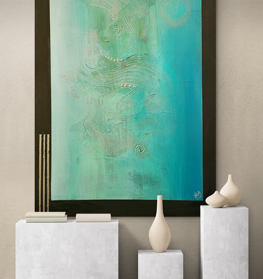 Emerald Waves Original Artwork