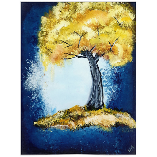 TreeMistYellow Minky Blanket