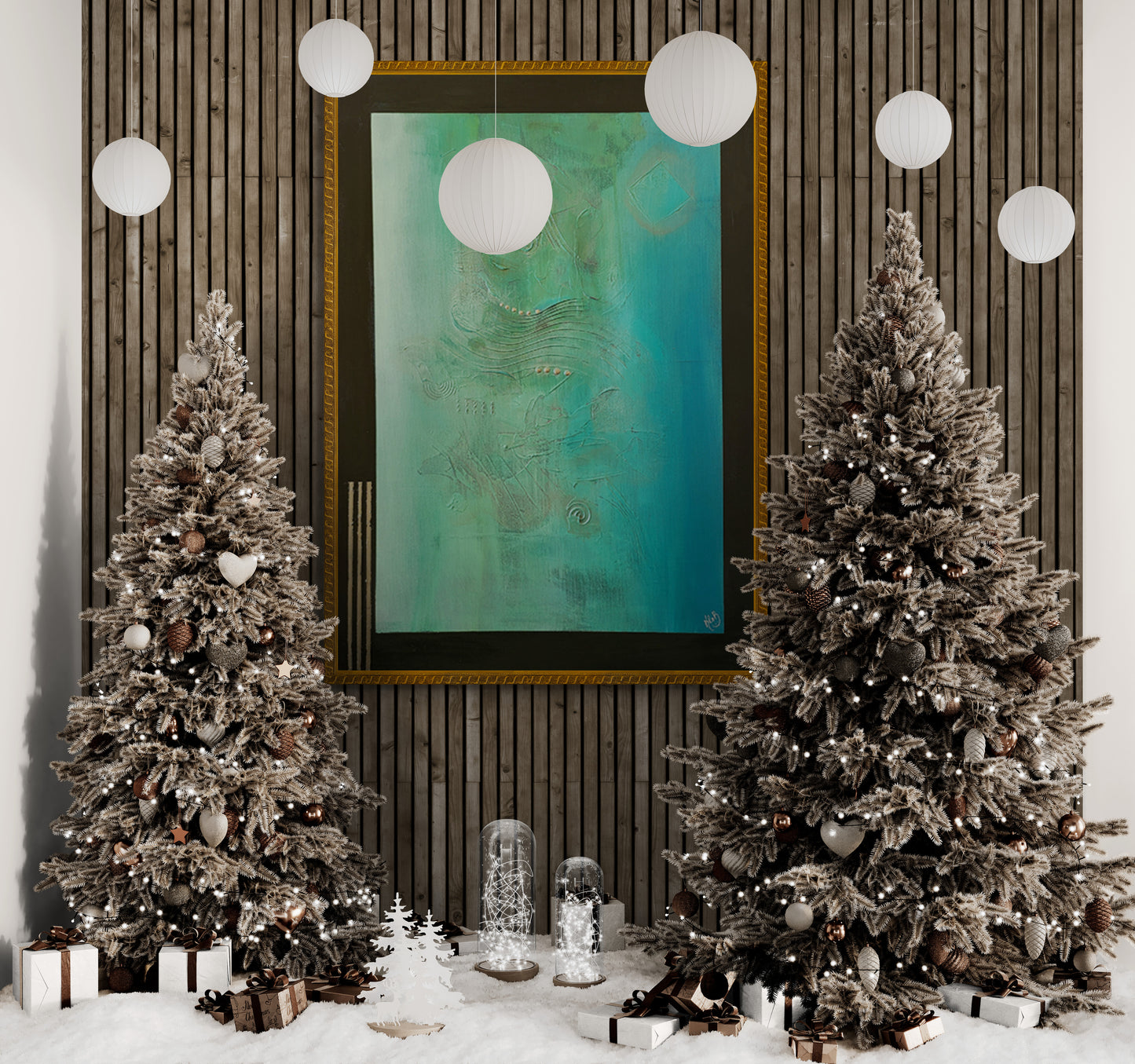 Emerald Waves Original Artwork