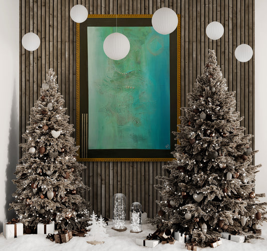 Emerald Waves Original Artwork