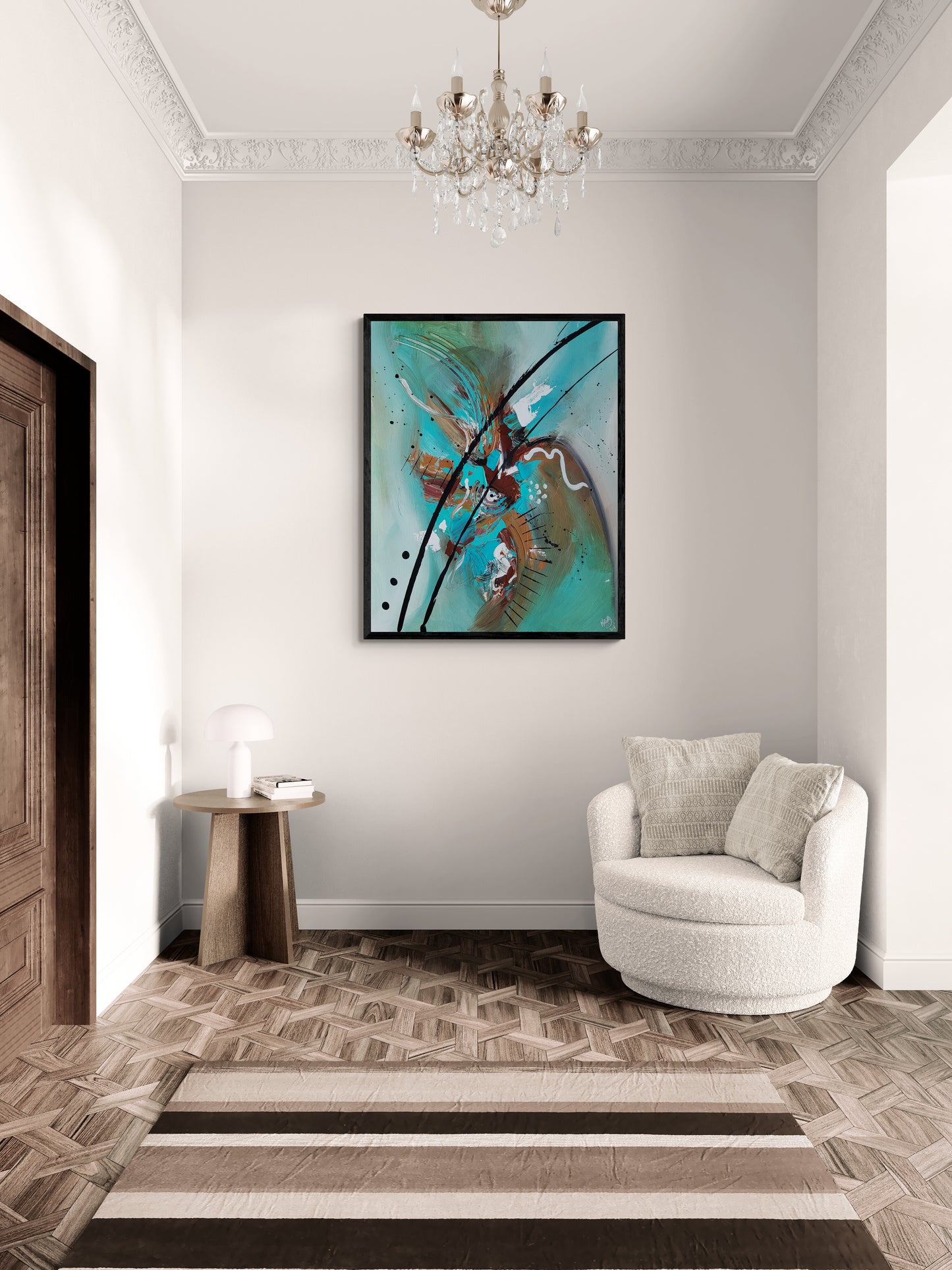 Teal Whispers Original Artwork