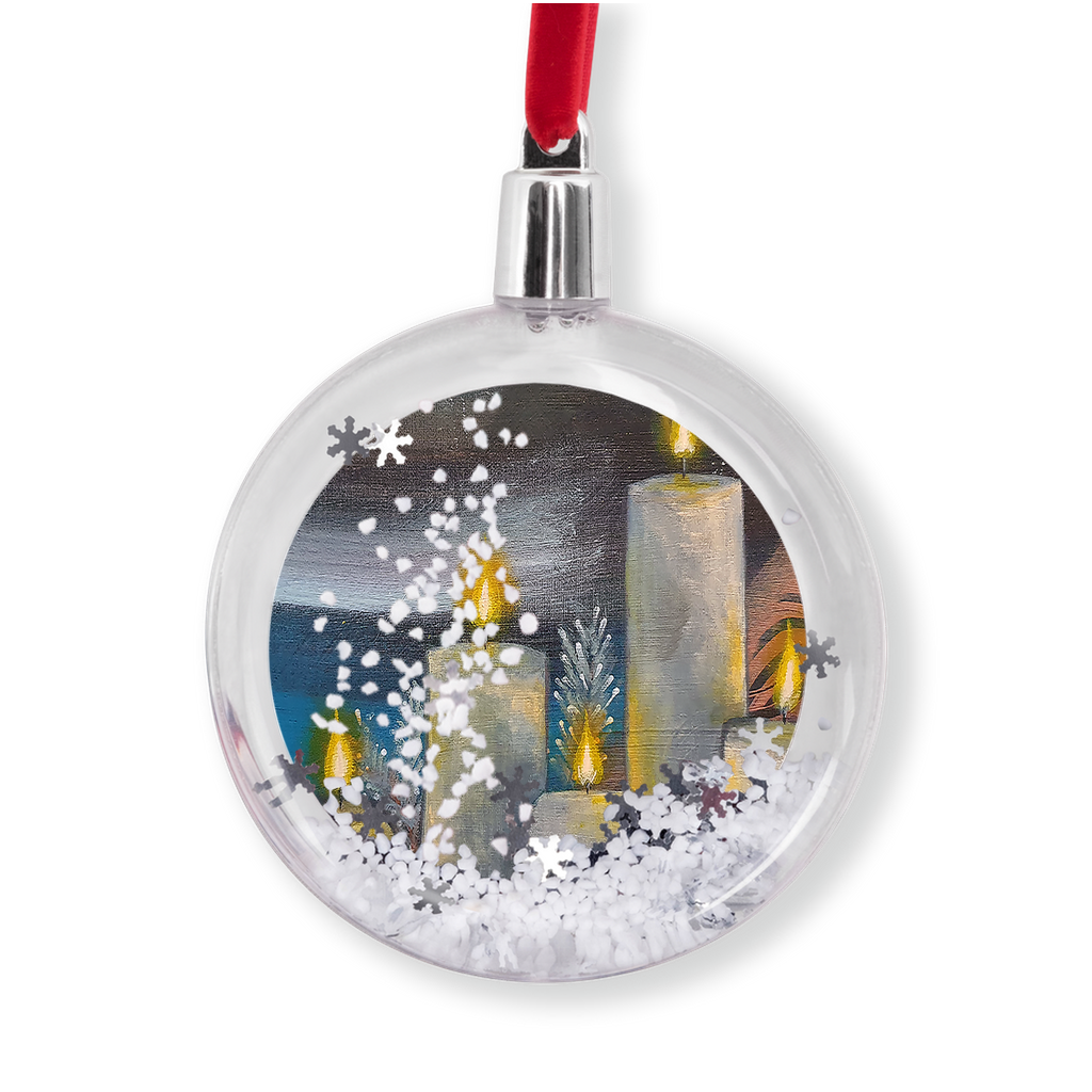 Candles Snow Globe Ornaments