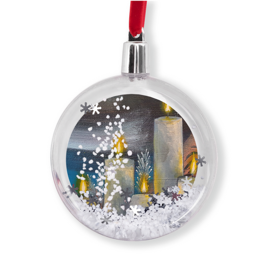 Candles Snow Globe Ornaments