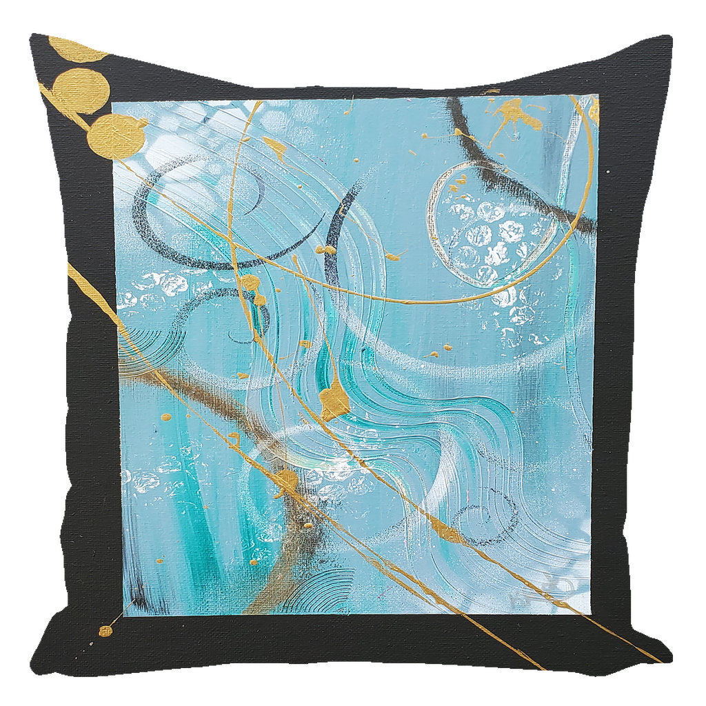 Sapphire Ice Throw Pillows