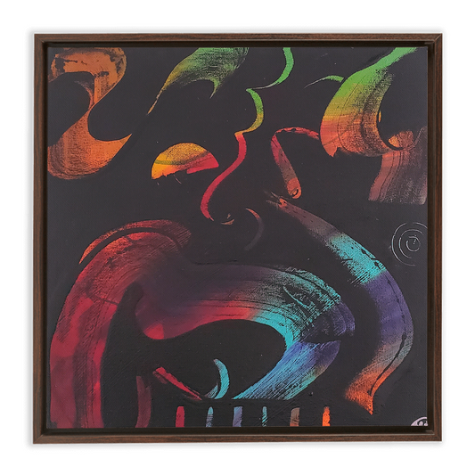 A-Centric Embrace Framed Canvas Wraps