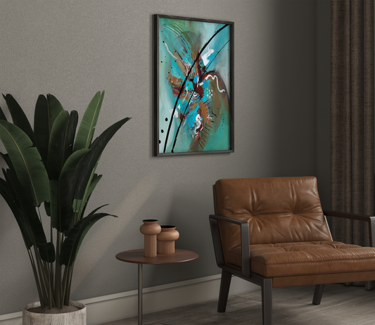 Teal Whispers Original Artwork