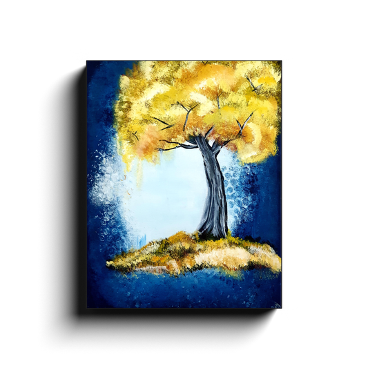 TreeMistYellow Canvas Wraps