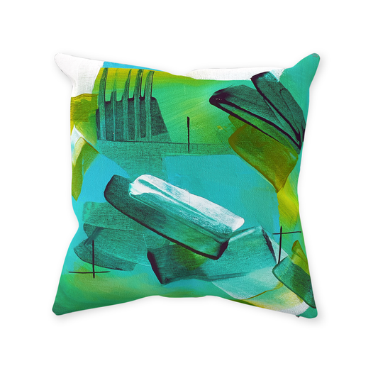 Green Matrix Throw Pillows