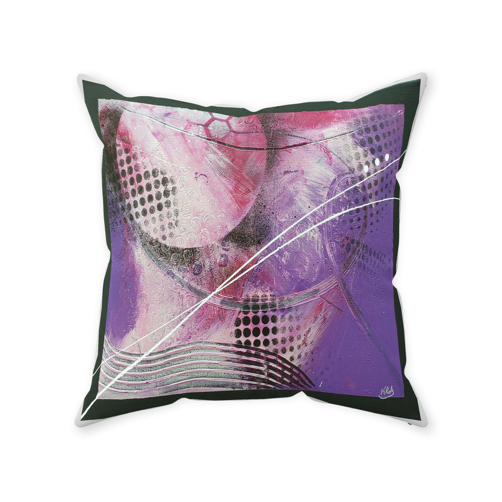 Purple Ice Throw Pillows