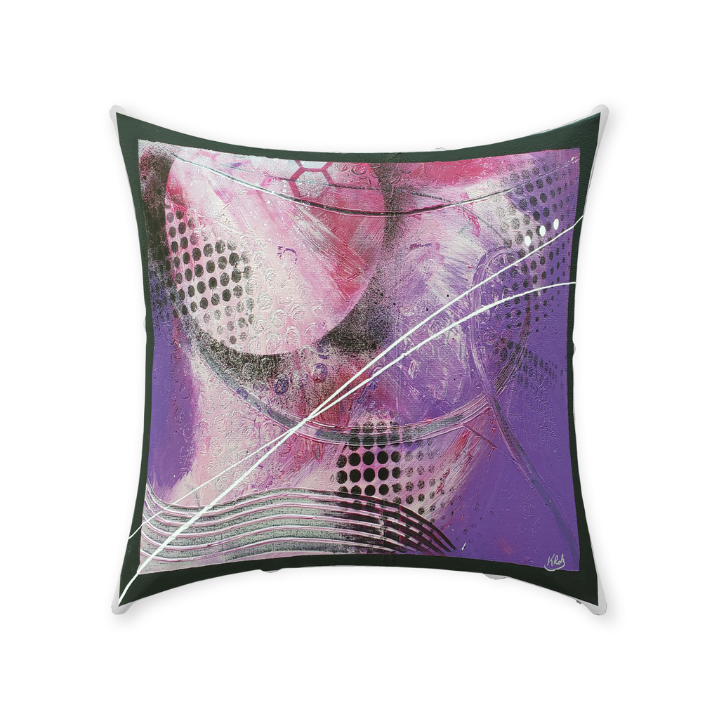 Purple Ice Throw Pillows