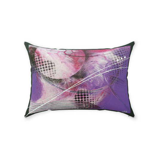 Purple Ice Throw Pillows