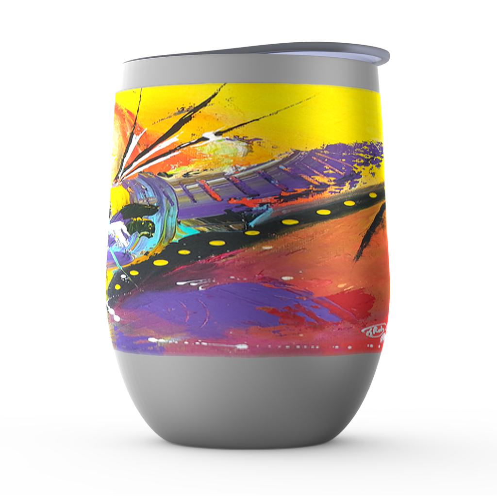MardiGraz Stemless Wine Tumblers