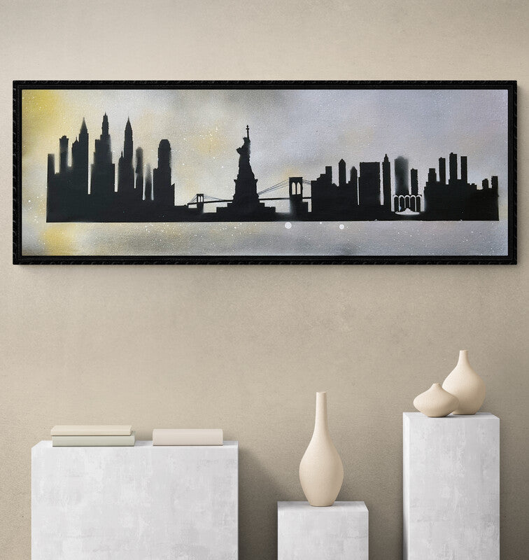 CityScan Black Canvas Wrap