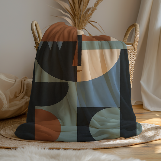 GeoFace1 Minky Blanket