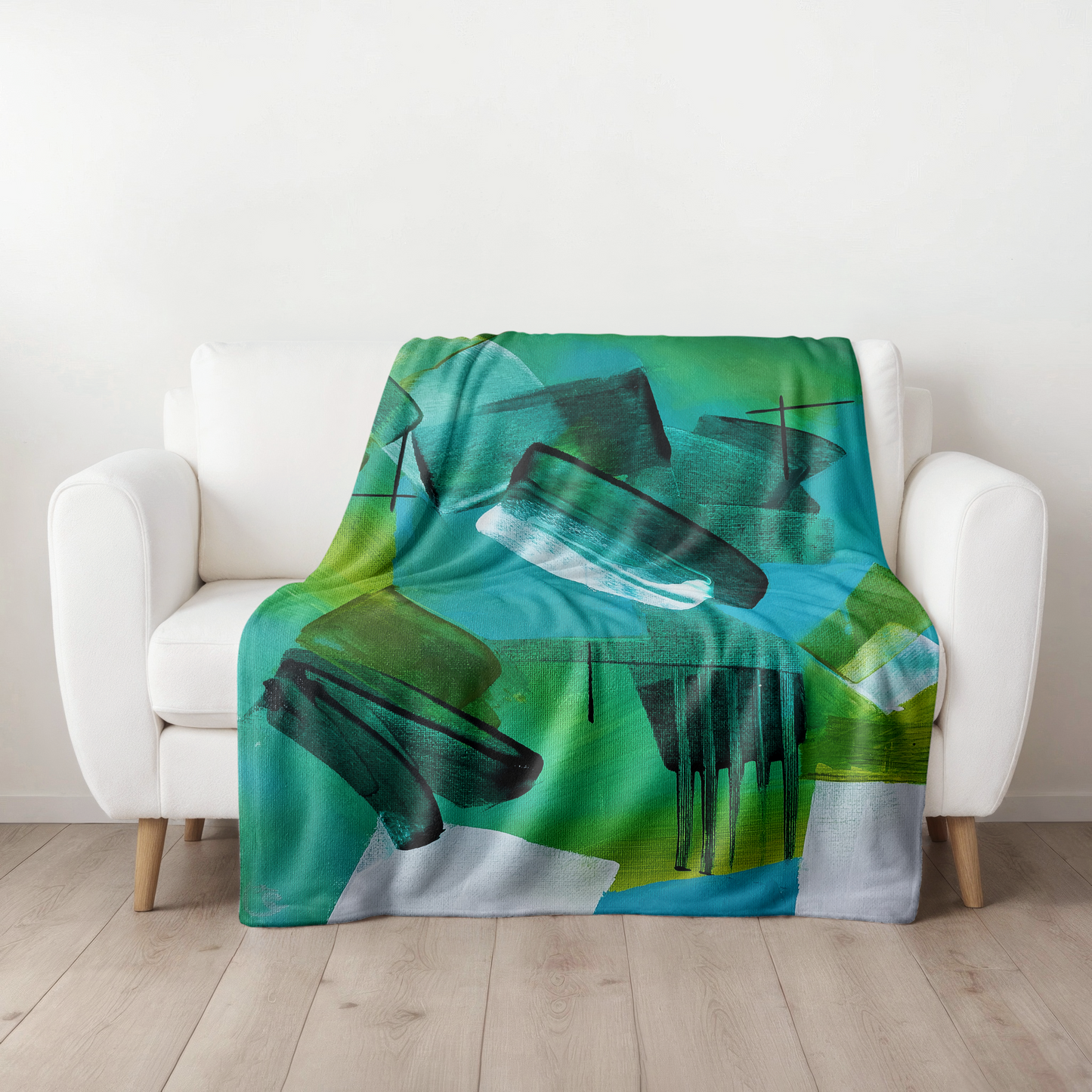 Green Matrix Minky Blankets