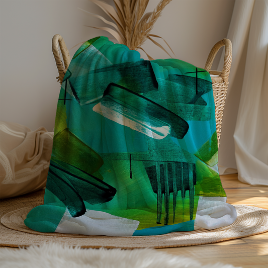 Green Matrix Minky Blankets