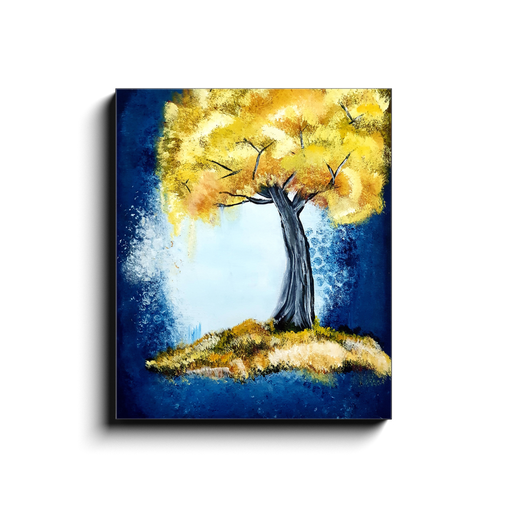 TreeMistYellow Canvas Wraps