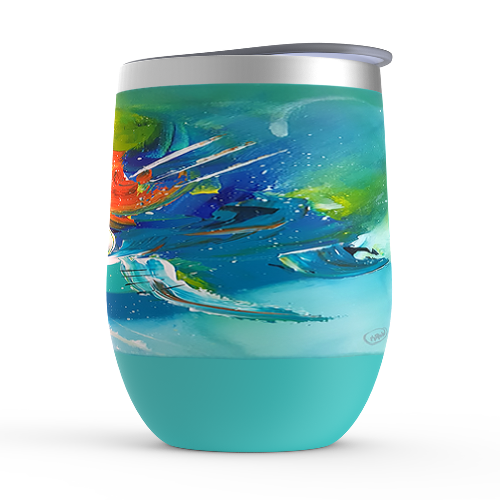 SeaFlower Stemless Wine Tumblers New