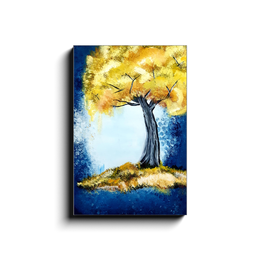 TreeMistYellow Canvas Wraps