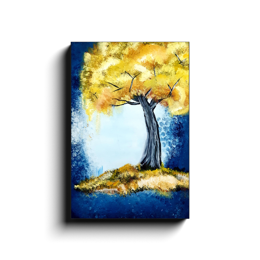 TreeMistYellow Canvas Wraps