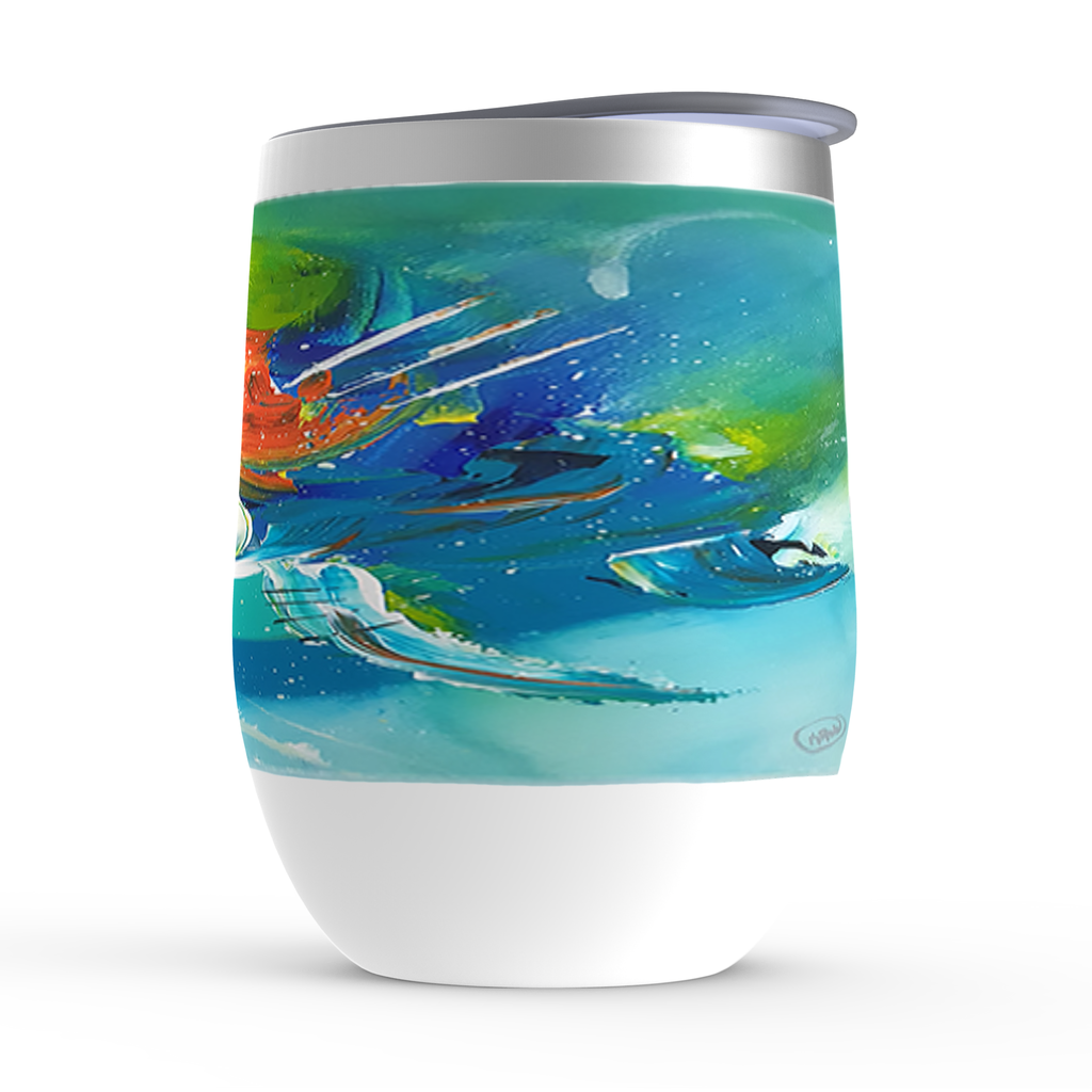 SeaFlower Stemless Wine Tumblers New