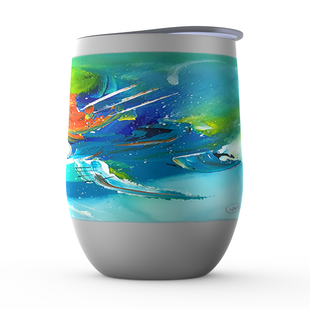 SeaFlower Stemless Wine Tumblers New