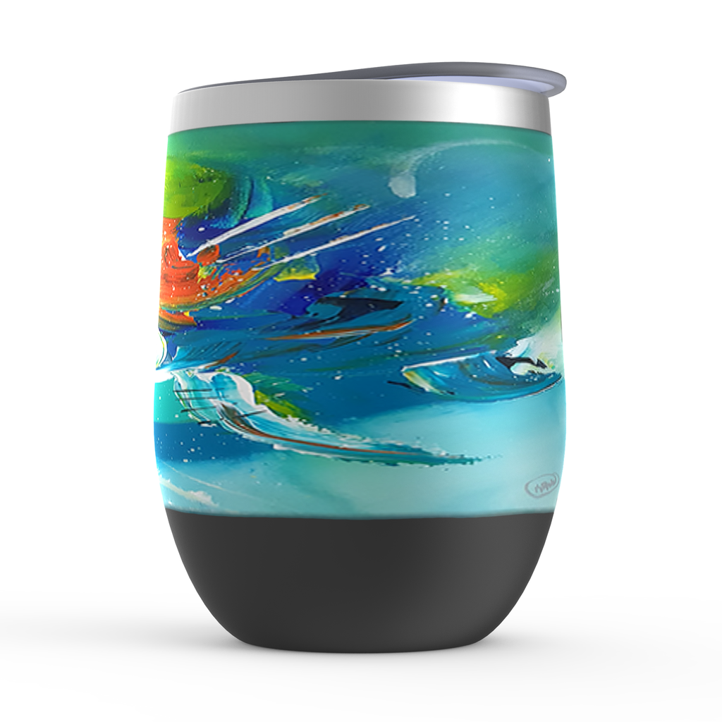 SeaFlower Stemless Wine Tumblers New